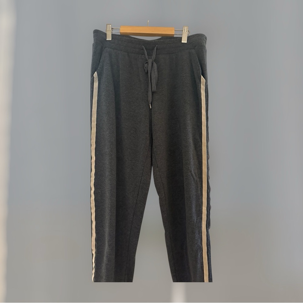 PJ Salvage Charcoal Joggers with Cream Stripes